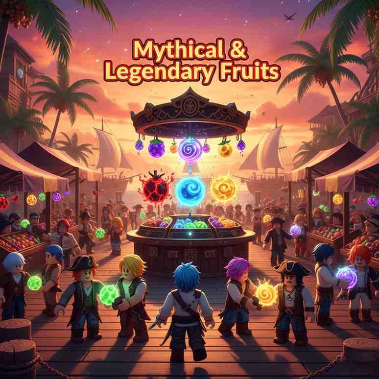 Roblox Blox Fruits 7 trading glowing fruit items