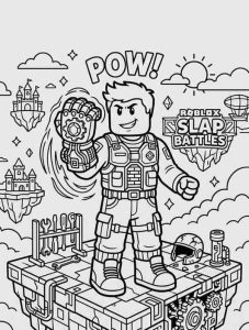 Roblox Coloring Pages 2 roblox coloring art slap battle